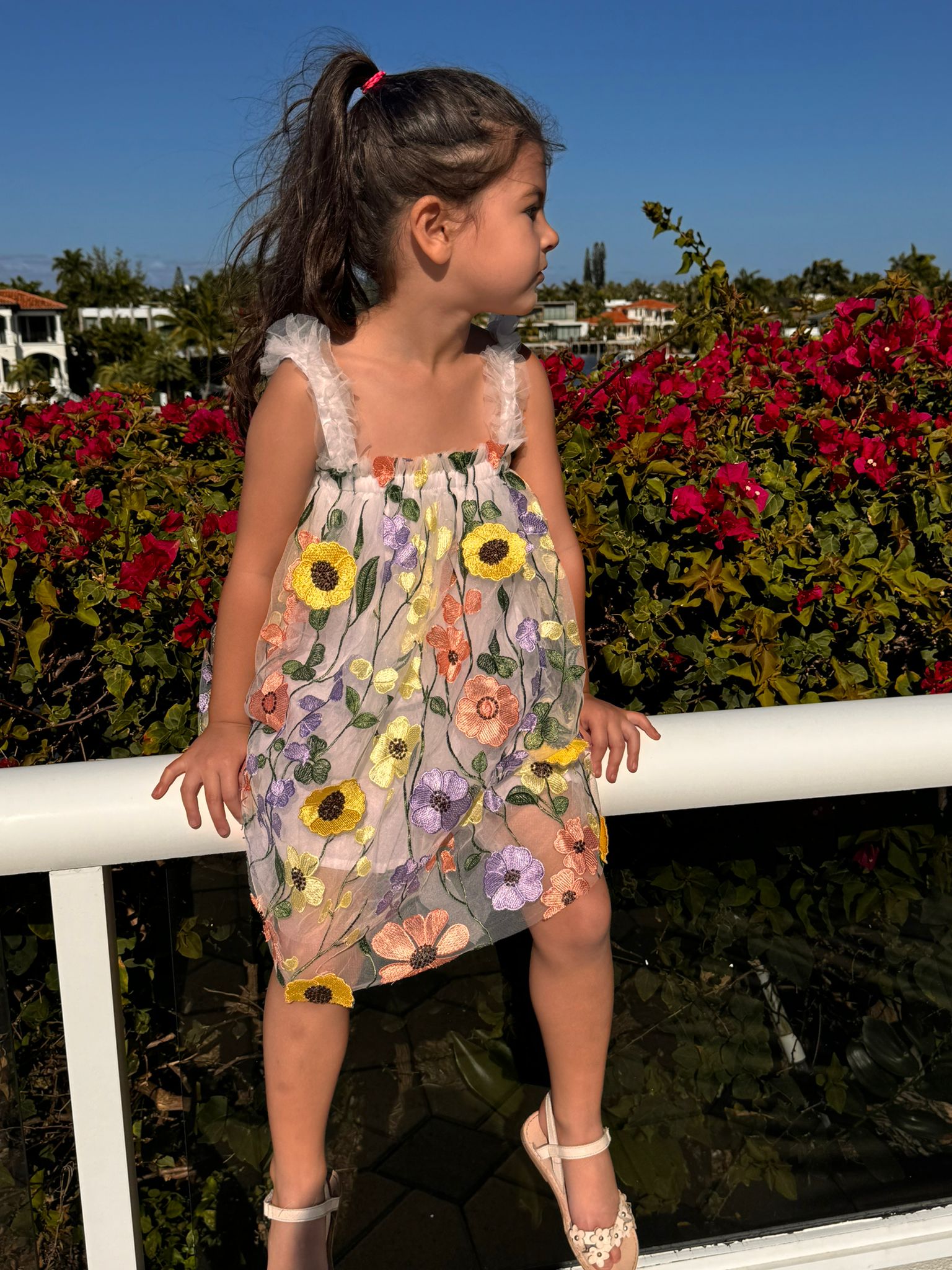 17 - Beautiful 3D Floral & Stems Dress