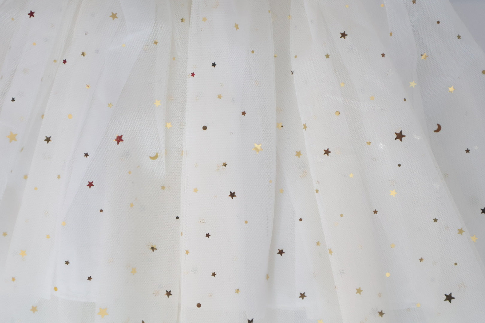 55 - White Dress with Stars Tutu Long Sleeves
