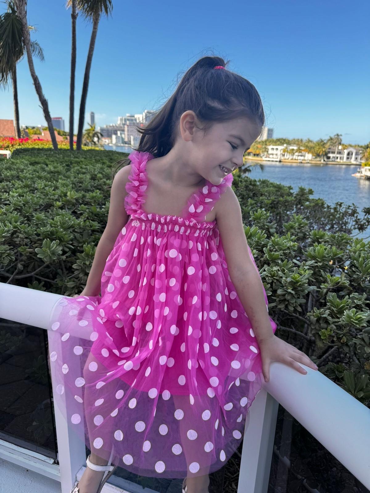 34 - Magenta Dress with White Dots - Mouse inspired