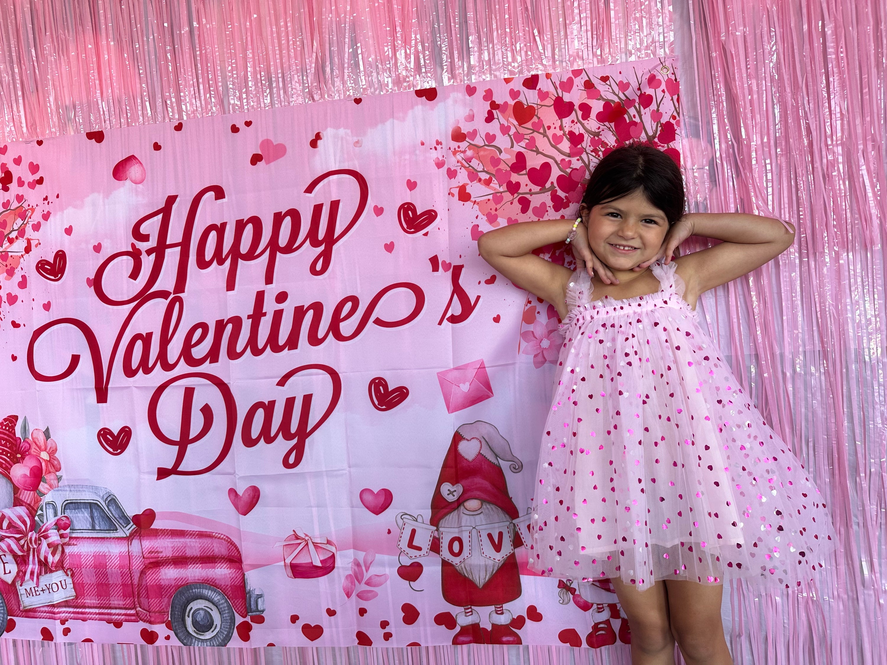 36 - Valentine's Heart Pink Baby Dress