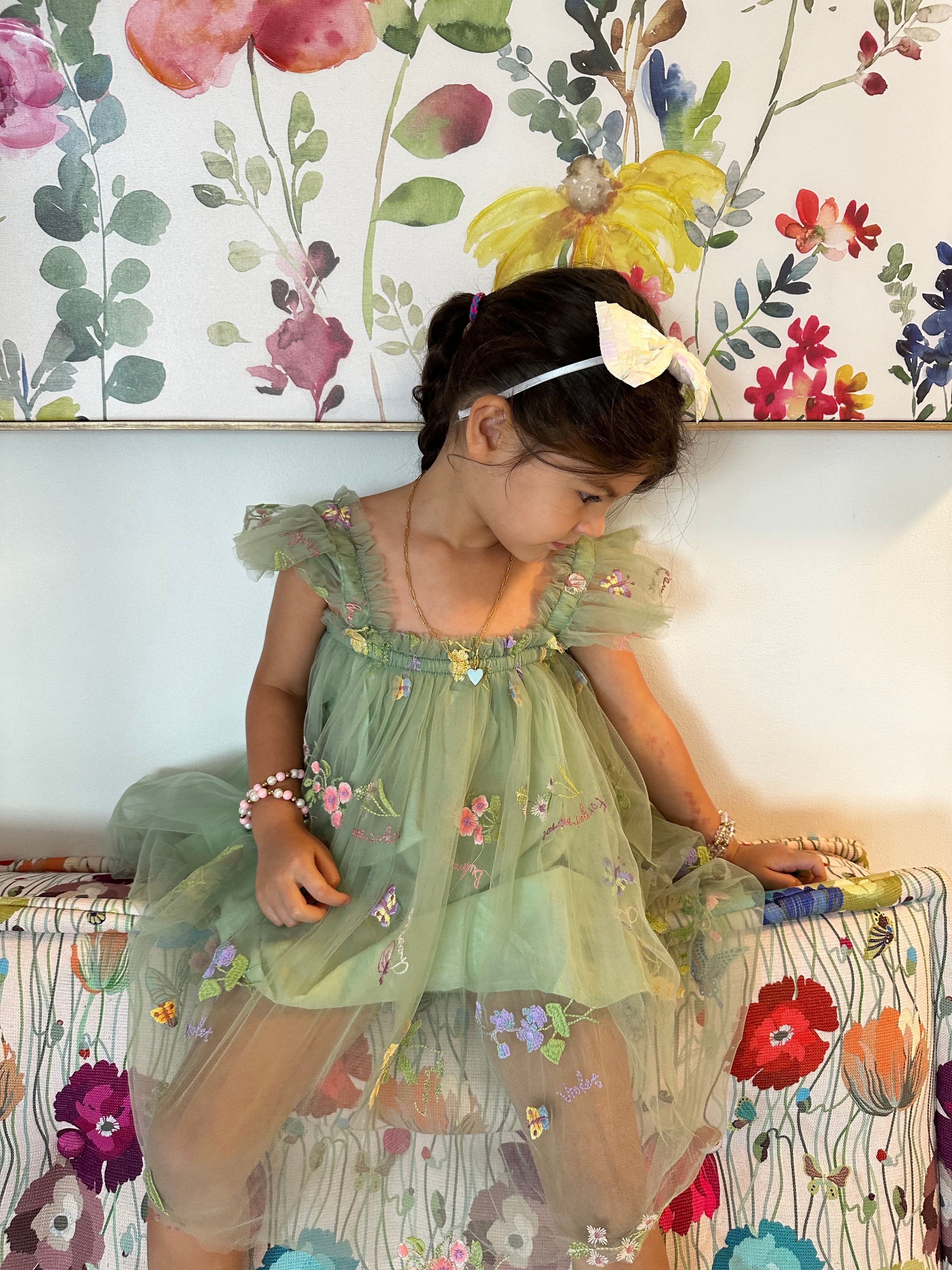 02 - Green Flower and Butterfly Dress