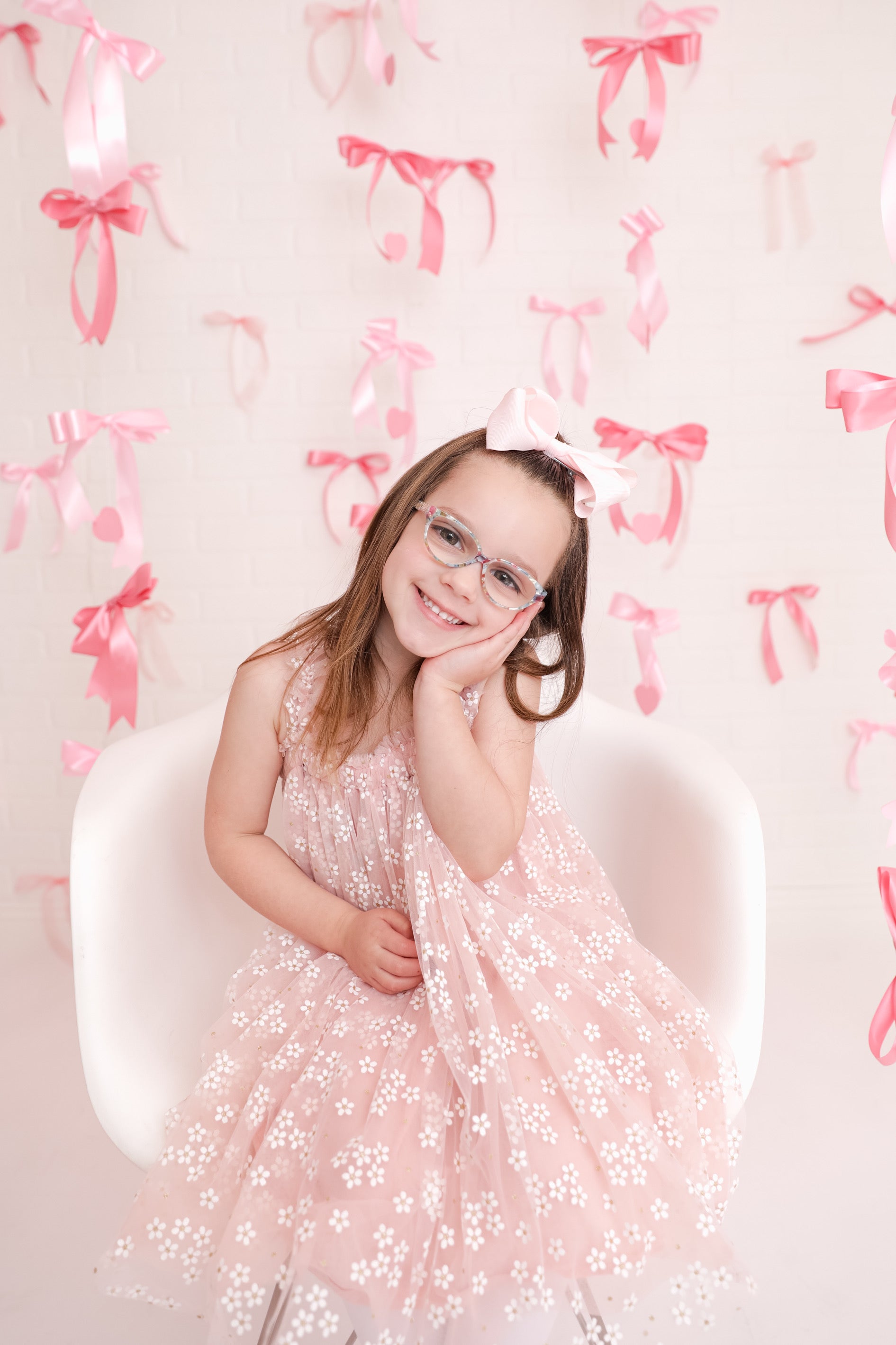 06 - Pink Tulle Dress with Golden Daisies