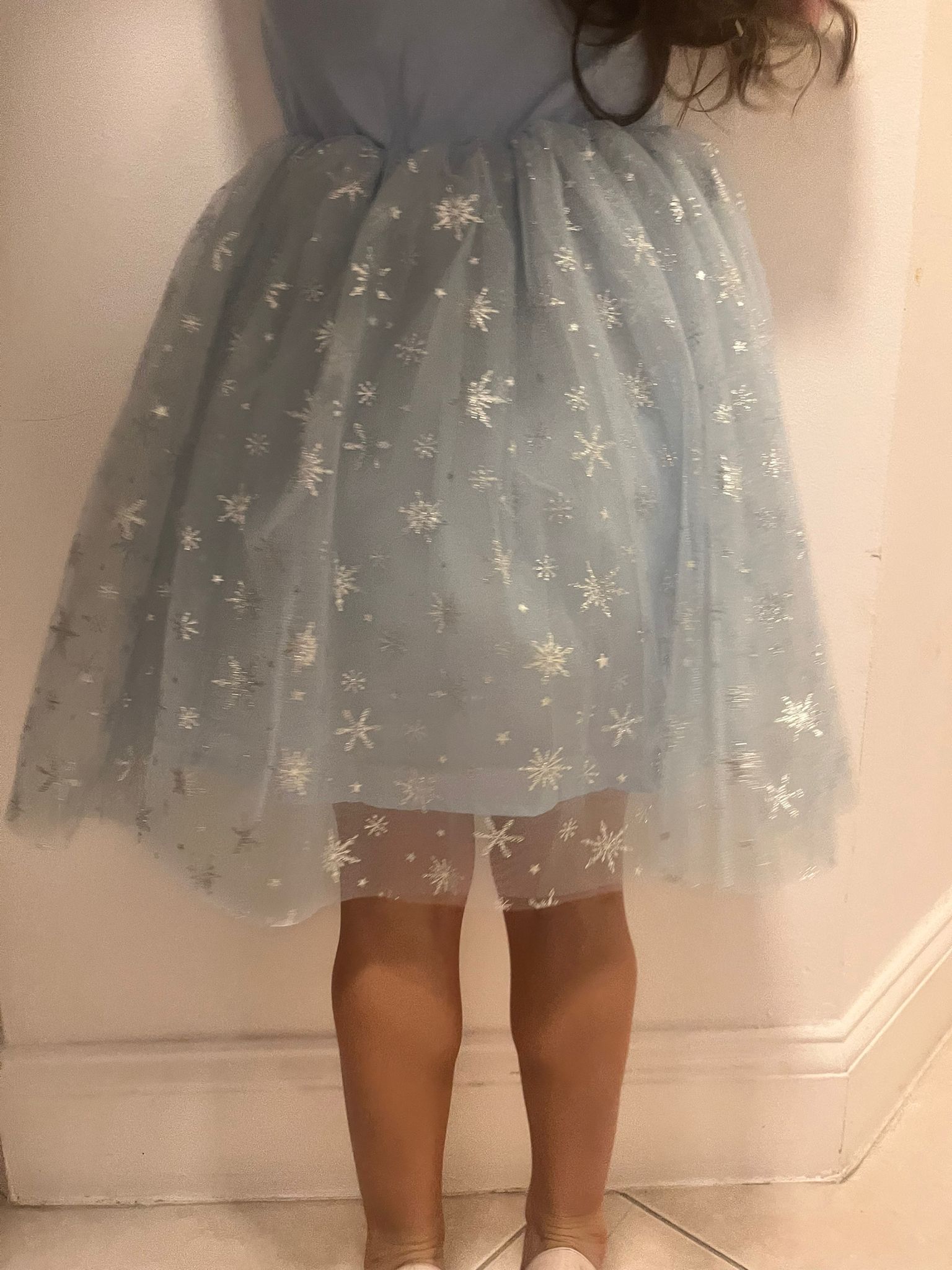 49 - Blue Dress with Snowflakes Tutu Long Sleeves