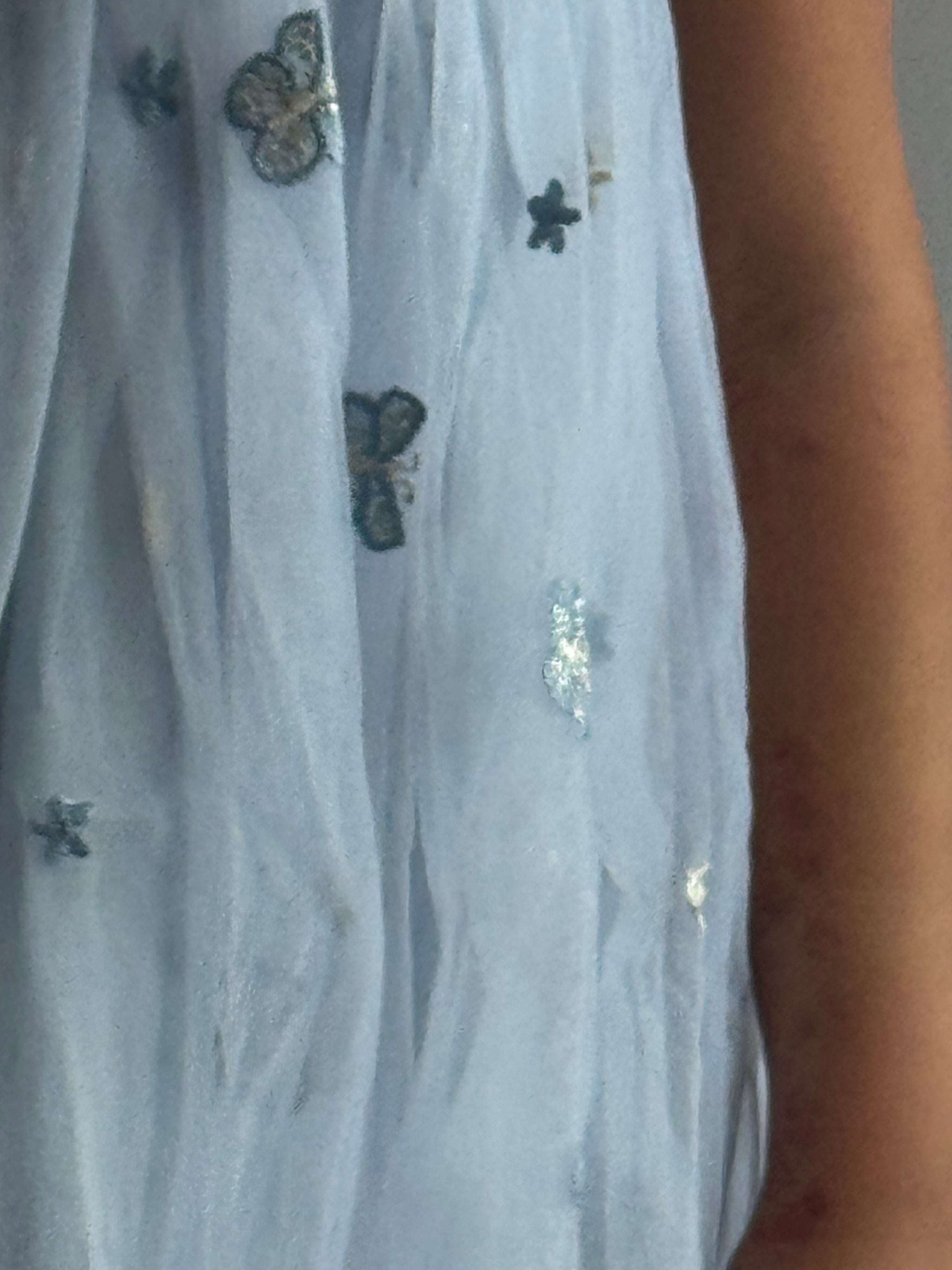 04 - NEW Baby Blue  Flower and Butterfly Dress