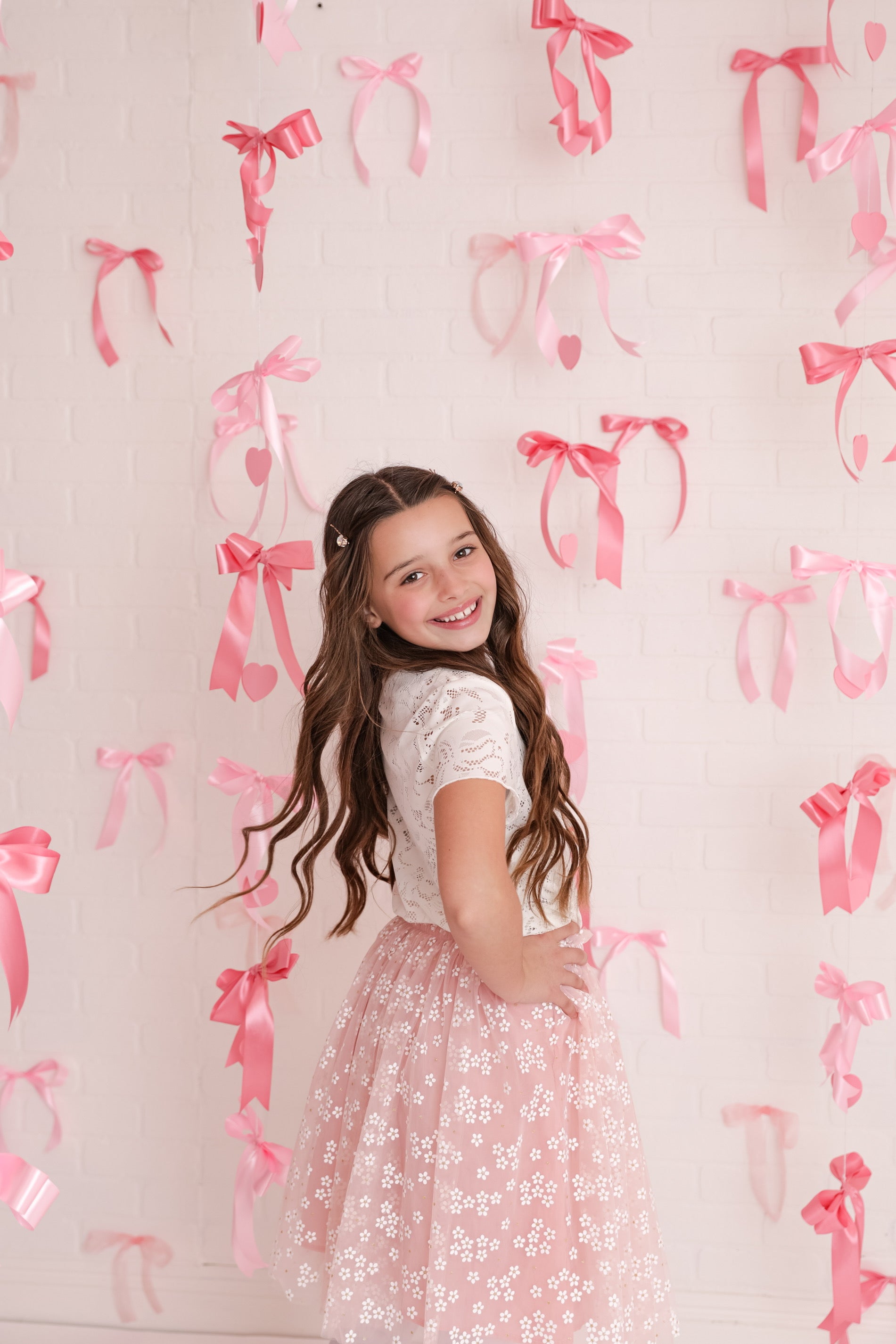 06 - Pink Tulle Dress with Golden Daisies