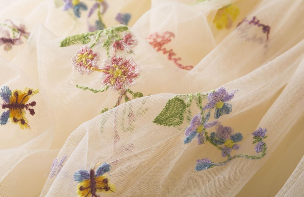 04 - Champagne Flower and Butterfly Dress