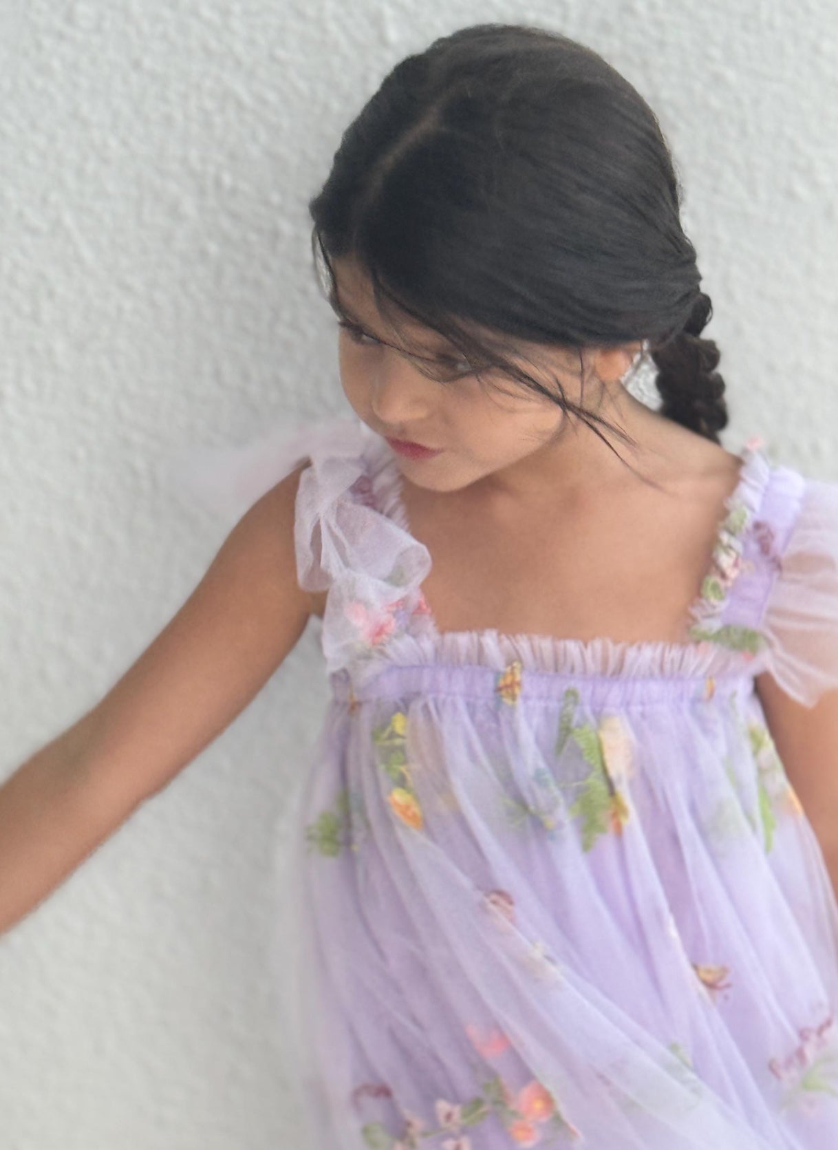 001 - Purple Flower and Butterfly Dress