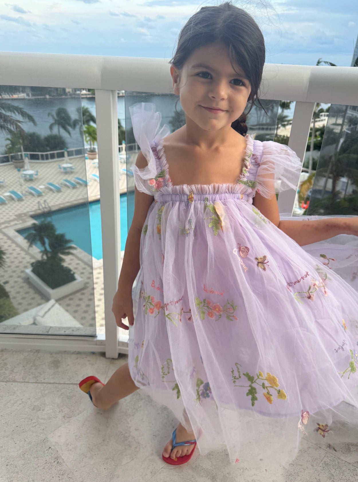 001 - Purple Flower and Butterfly Dress