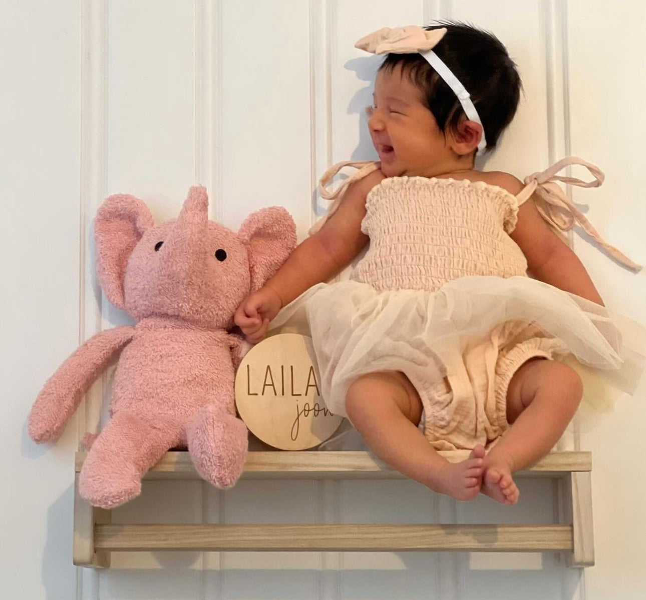 123 - Champagne Romper with Headband