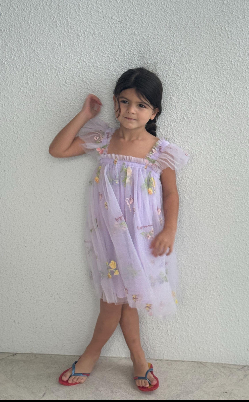 001 - Purple Flower and Butterfly Dress