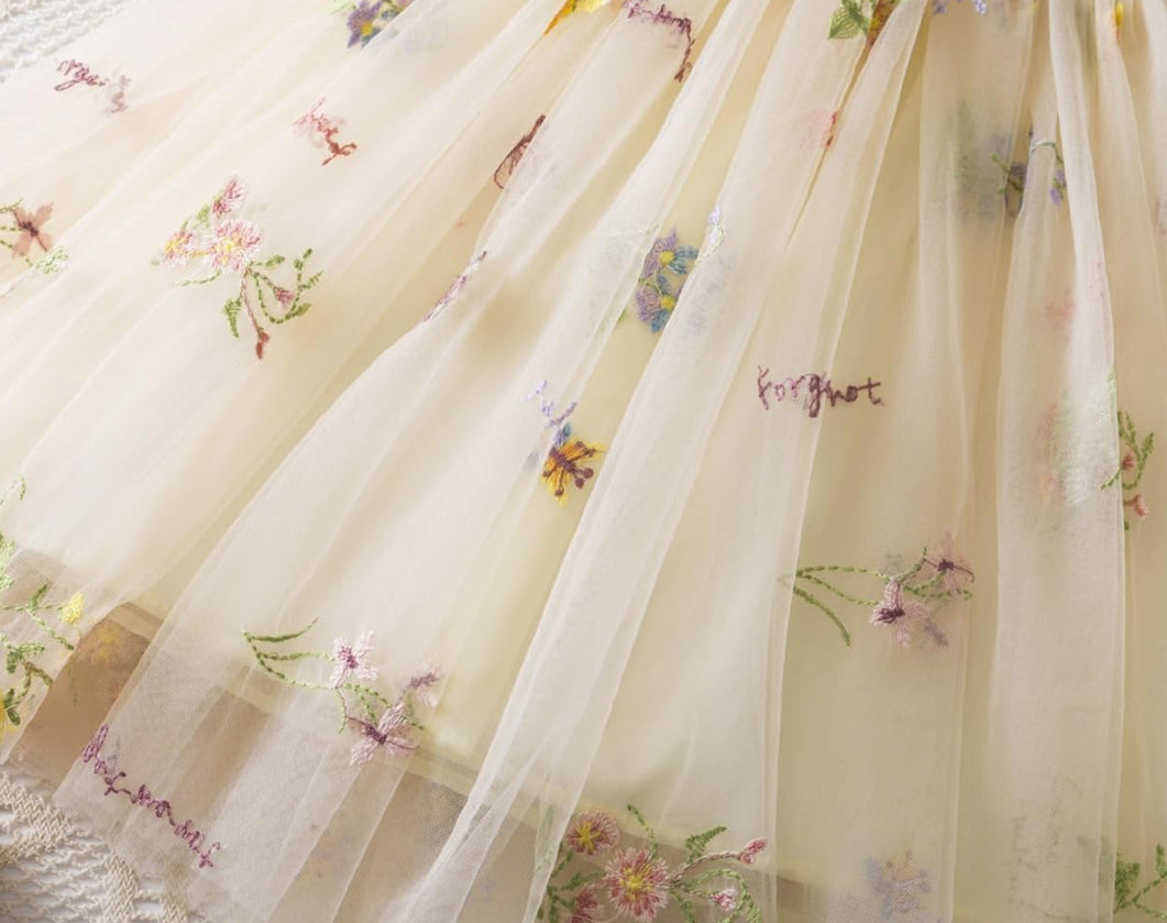 04 - Champagne Flower and Butterfly Dress