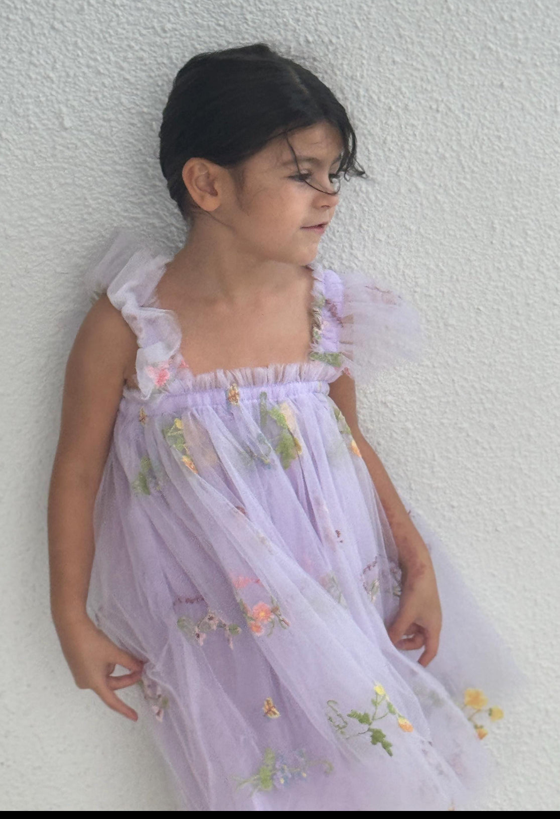 001 - Purple Flower and Butterfly Dress