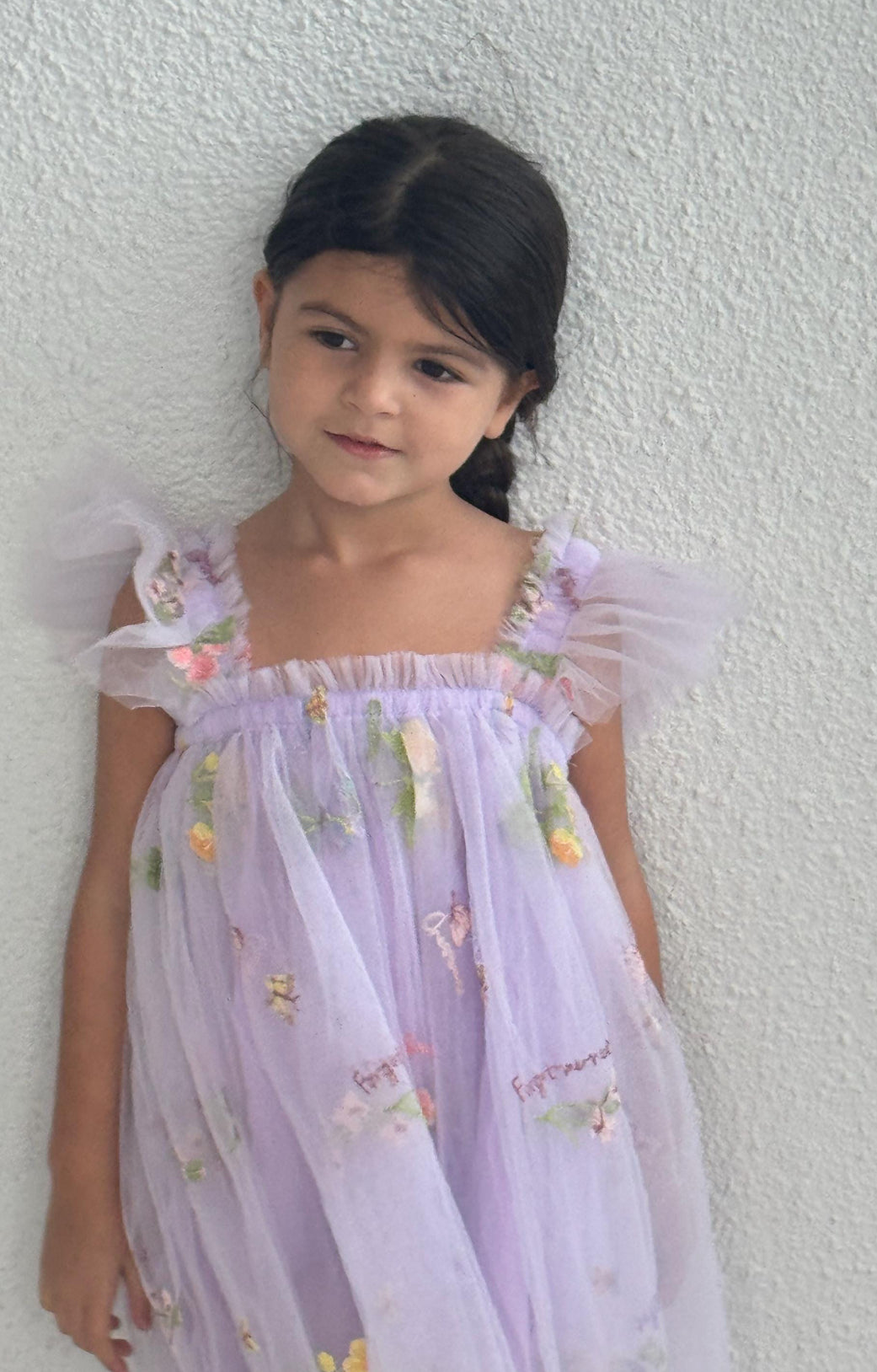 001 - Purple Flower and Butterfly Dress