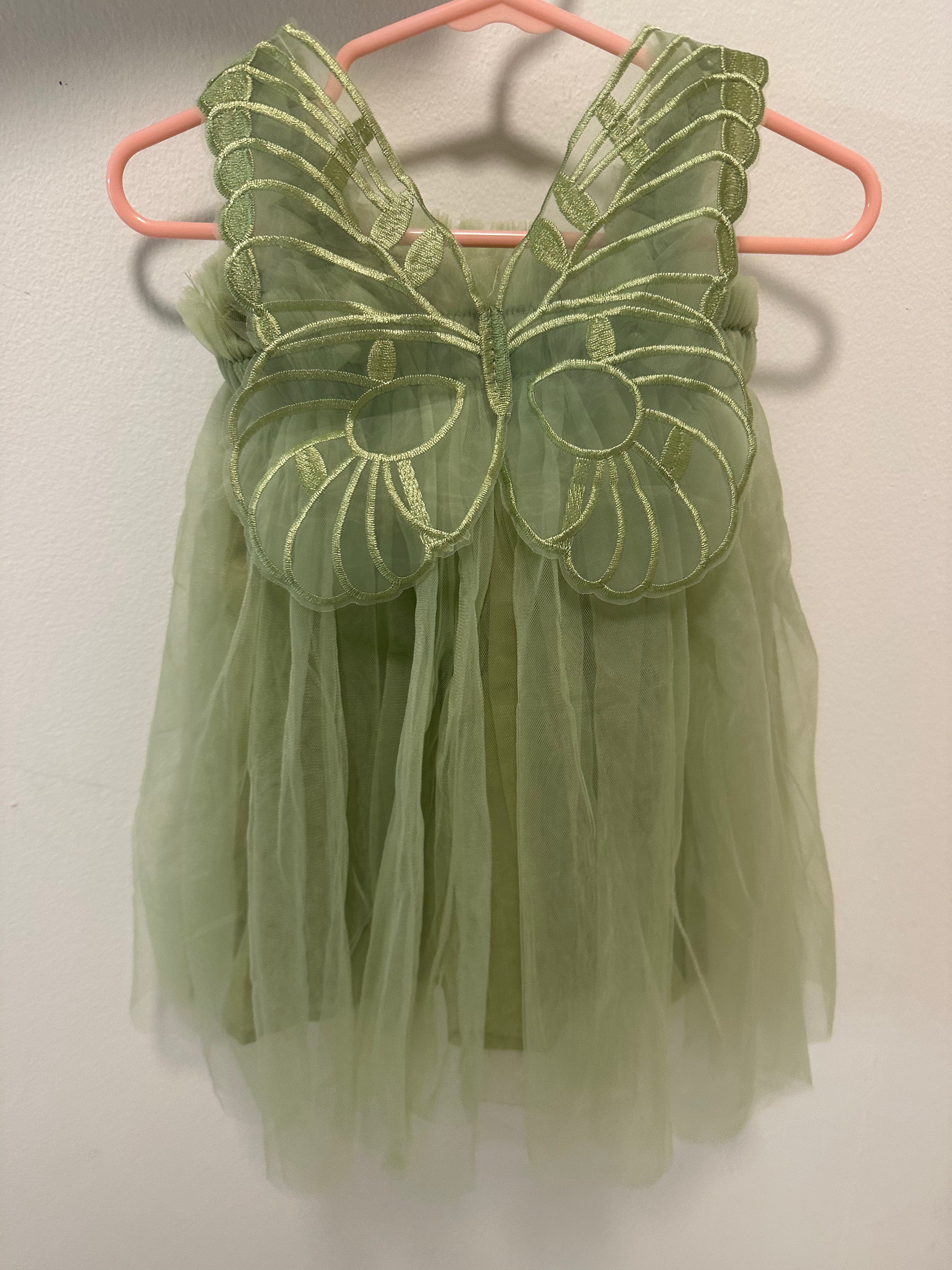 27 - Butterfly wing Fairy Dress Sage Green