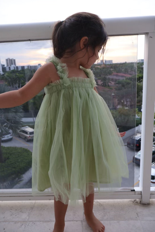 27 - Butterfly wing Fairy Dress Sage Green