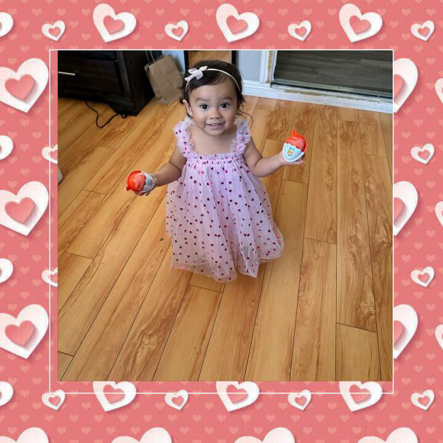 36 - Valentine's Heart Pink Baby Dress