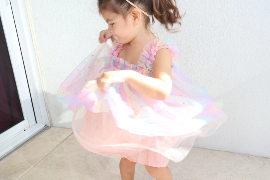 40 - Pink Rainbow Unicorn Dress