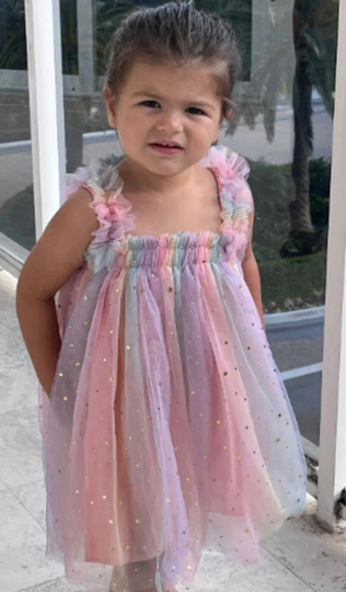 40 - Pink Rainbow Unicorn Dress