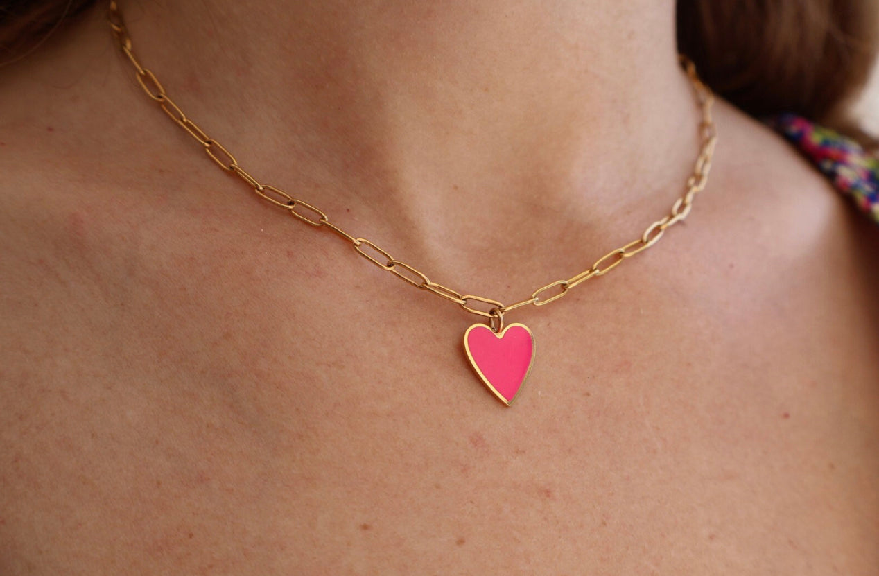 Pink Heart Necklace