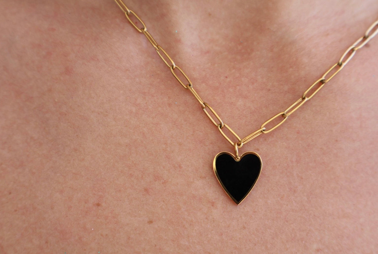 Black Heart Necklace