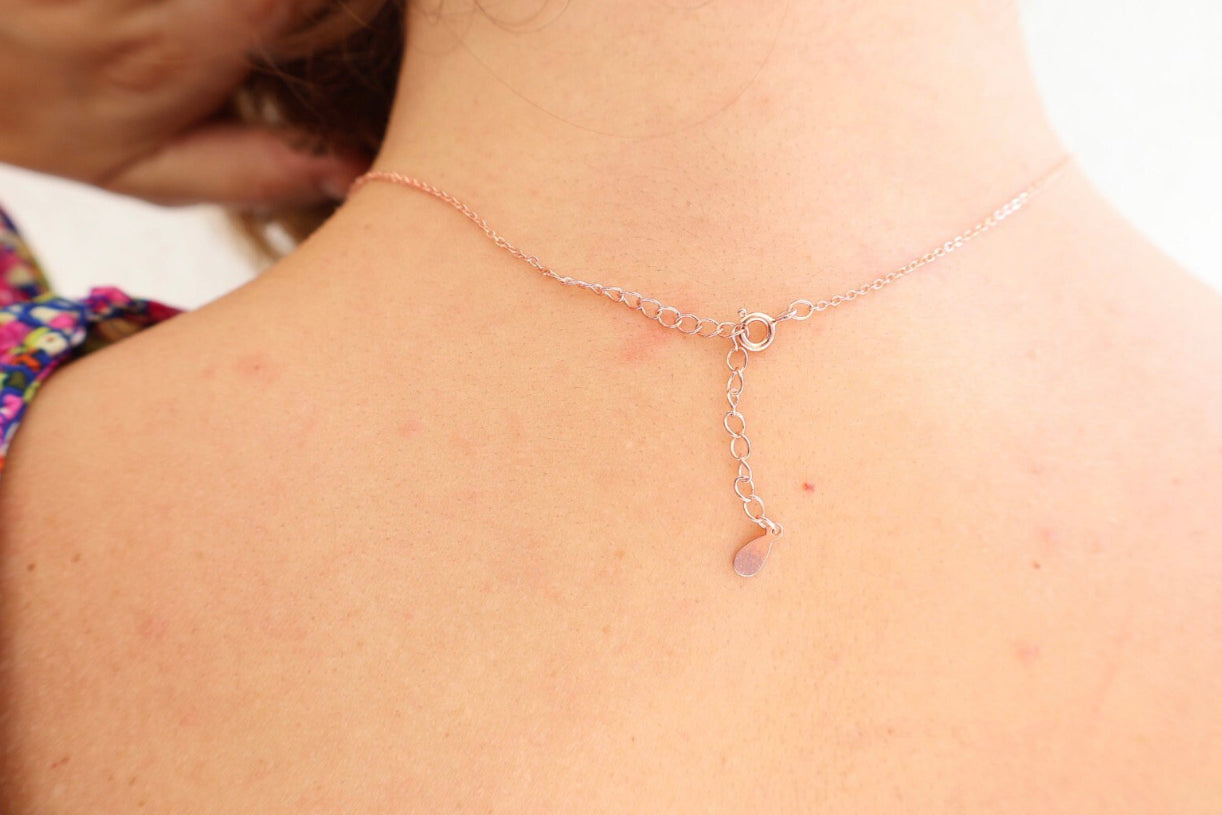 Cubic Zircon Heart necklace Rose Gold