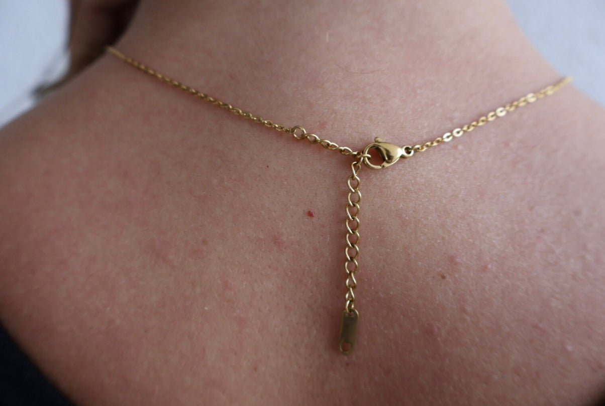 Heart Necklace Zirconia 14k Gold Plated