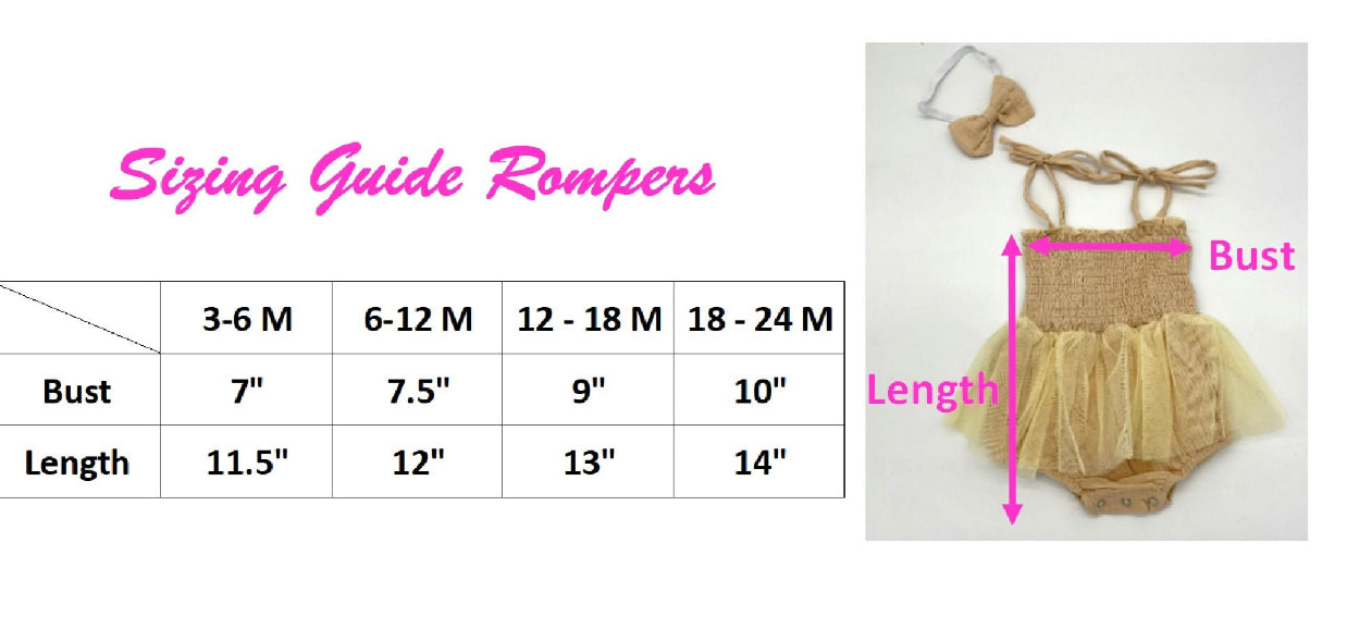 123 - Champagne Romper with Headband