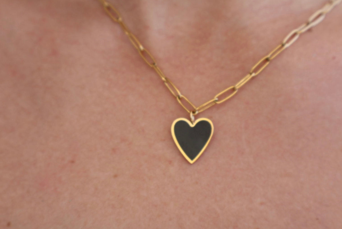 Black Heart Necklace