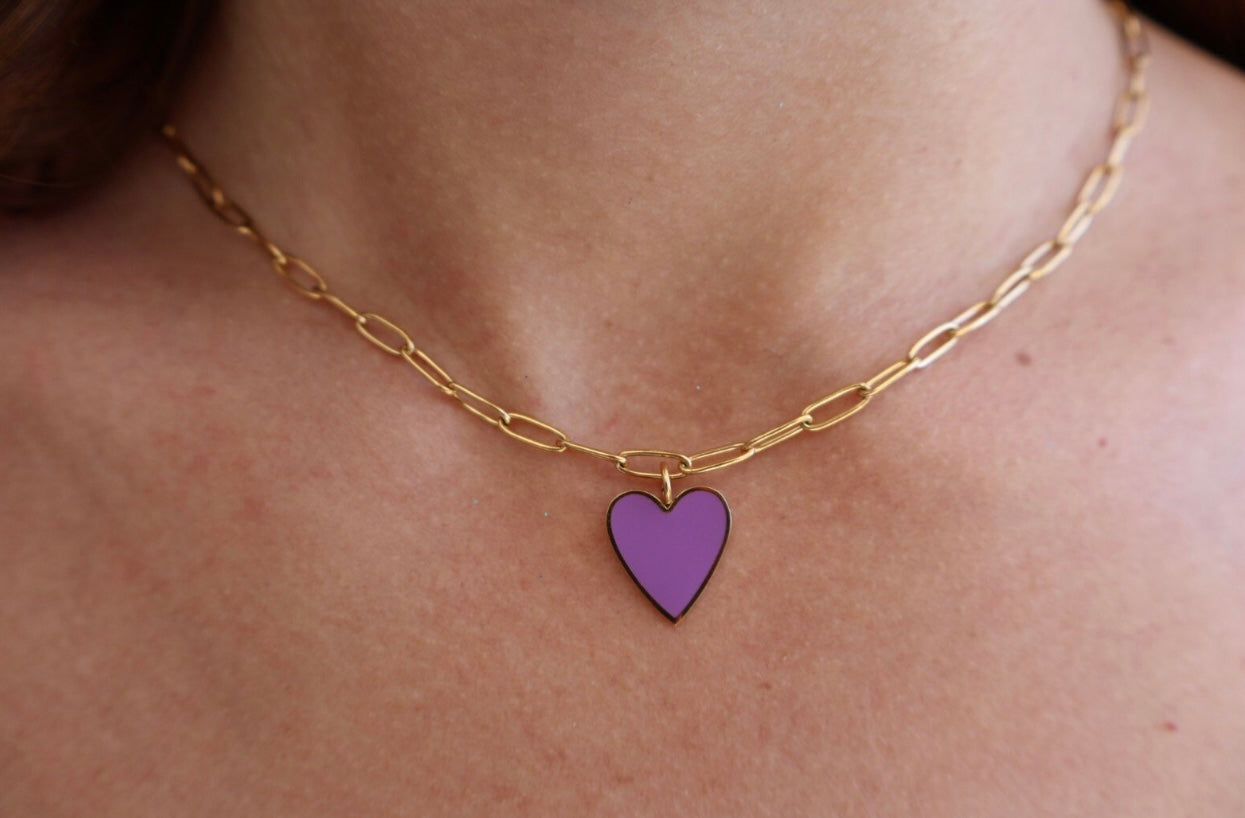 Purple Heart Necklace