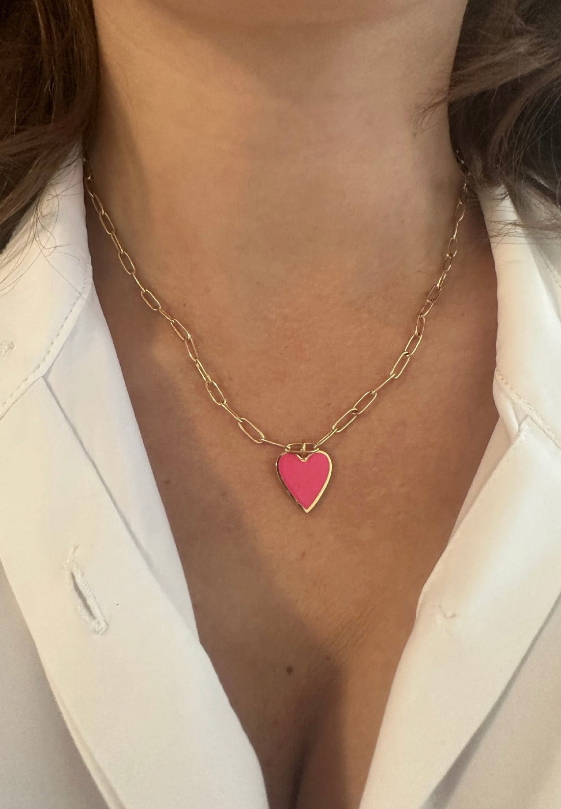 Pink Heart Necklace