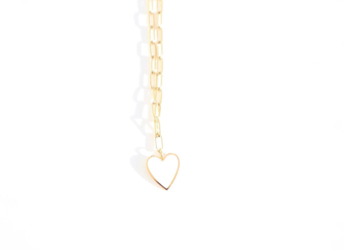 White Heart Necklace