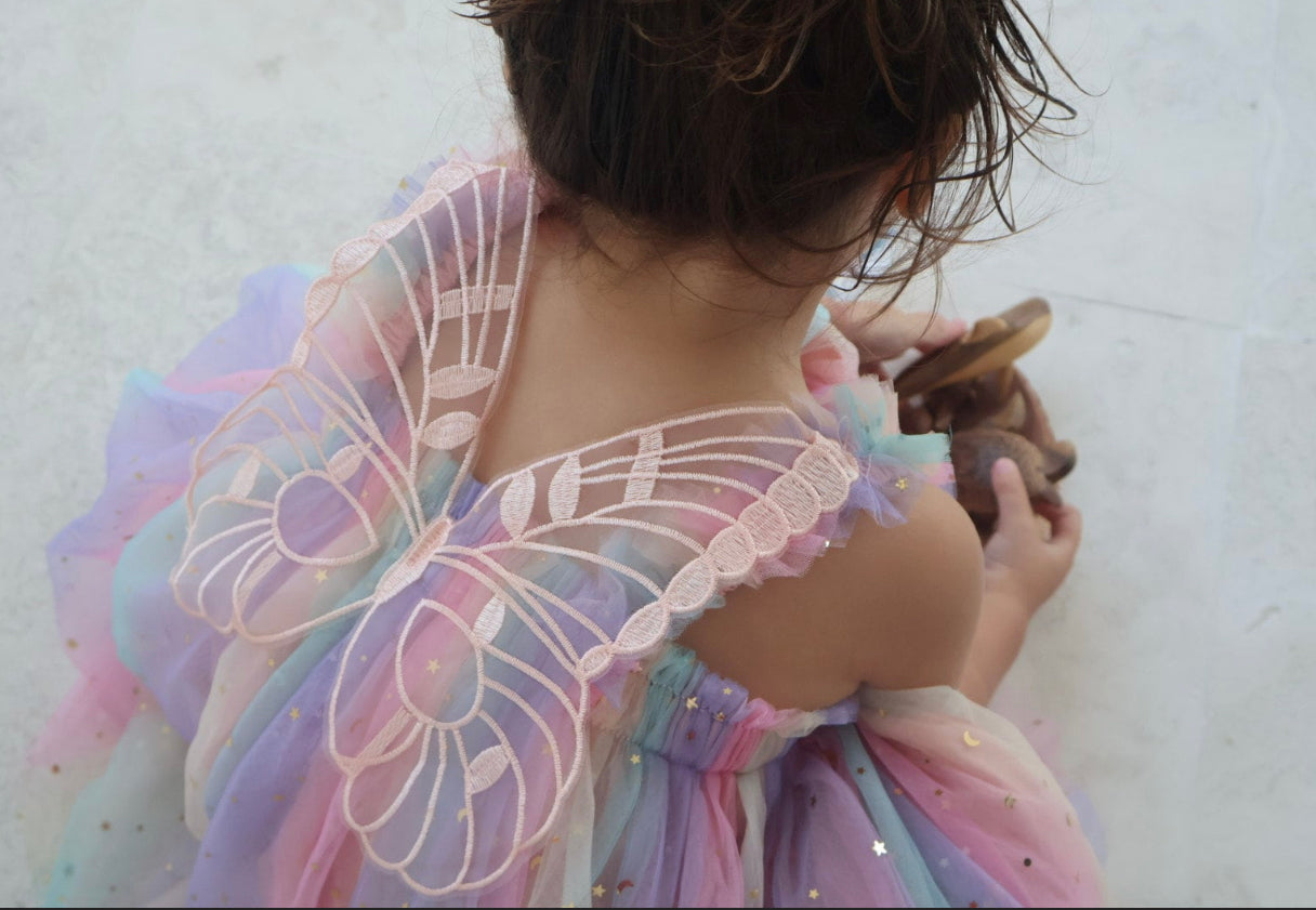 16 - Rainbow Butterfly Fairy Wing Dress