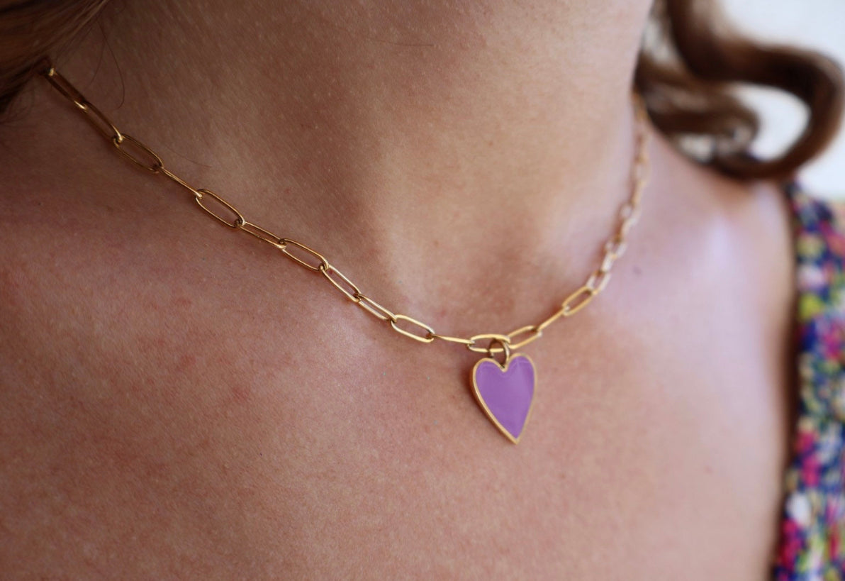Purple Heart Necklace