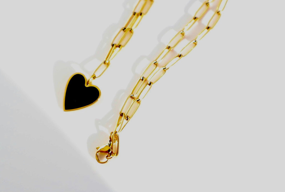 Black Heart Necklace