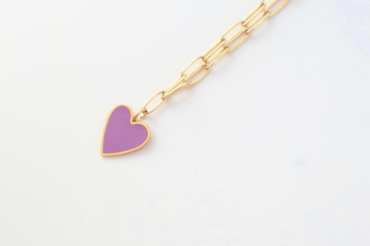 Purple Heart Necklace