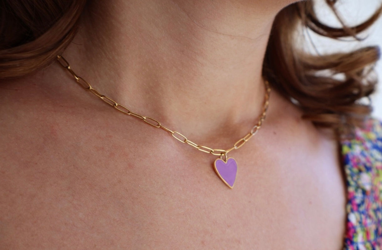 Purple Heart Necklace