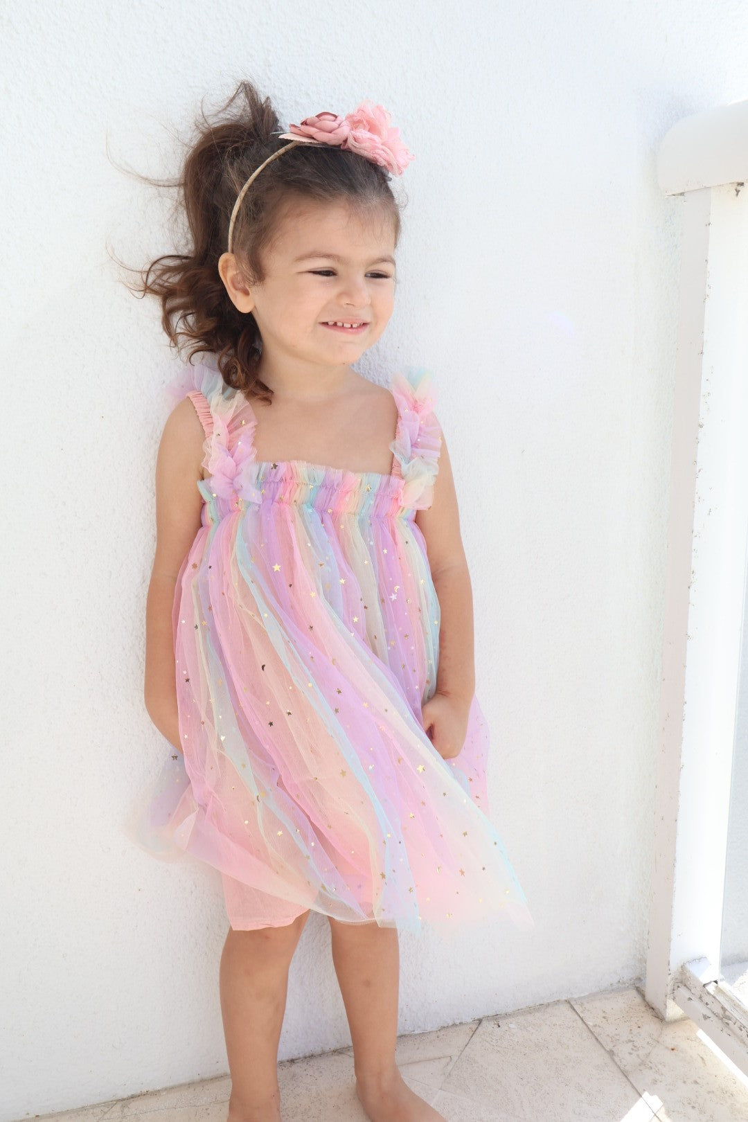 40 - Pink Rainbow Unicorn Dress