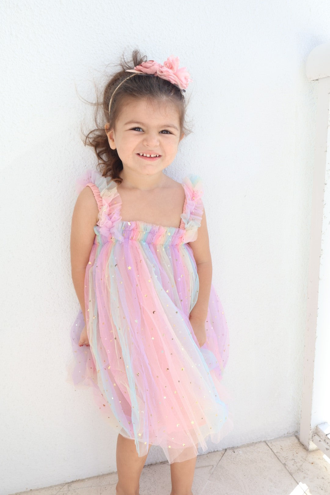 40 - Pink Rainbow Unicorn Dress