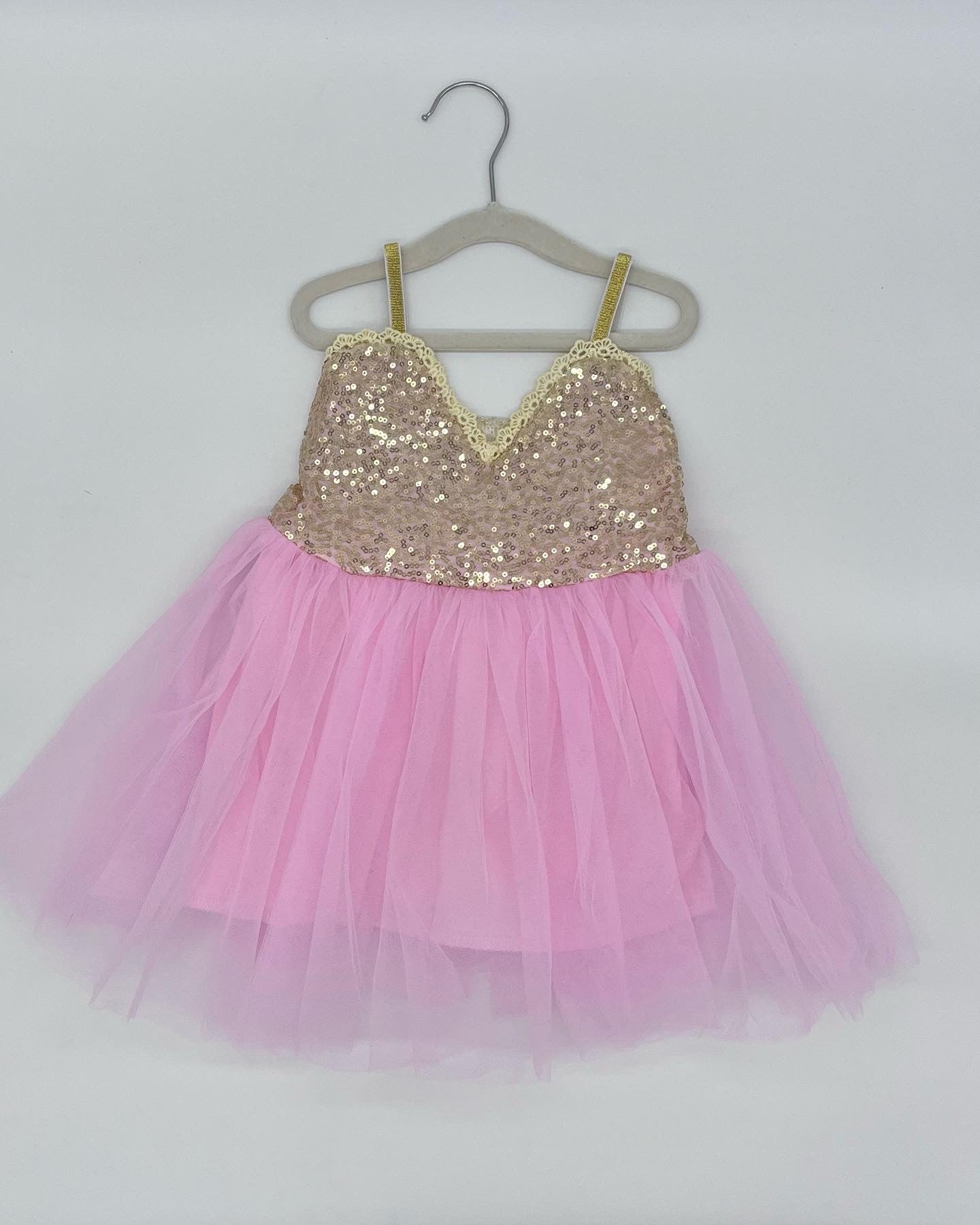 45 - Sequins Pink Tulle