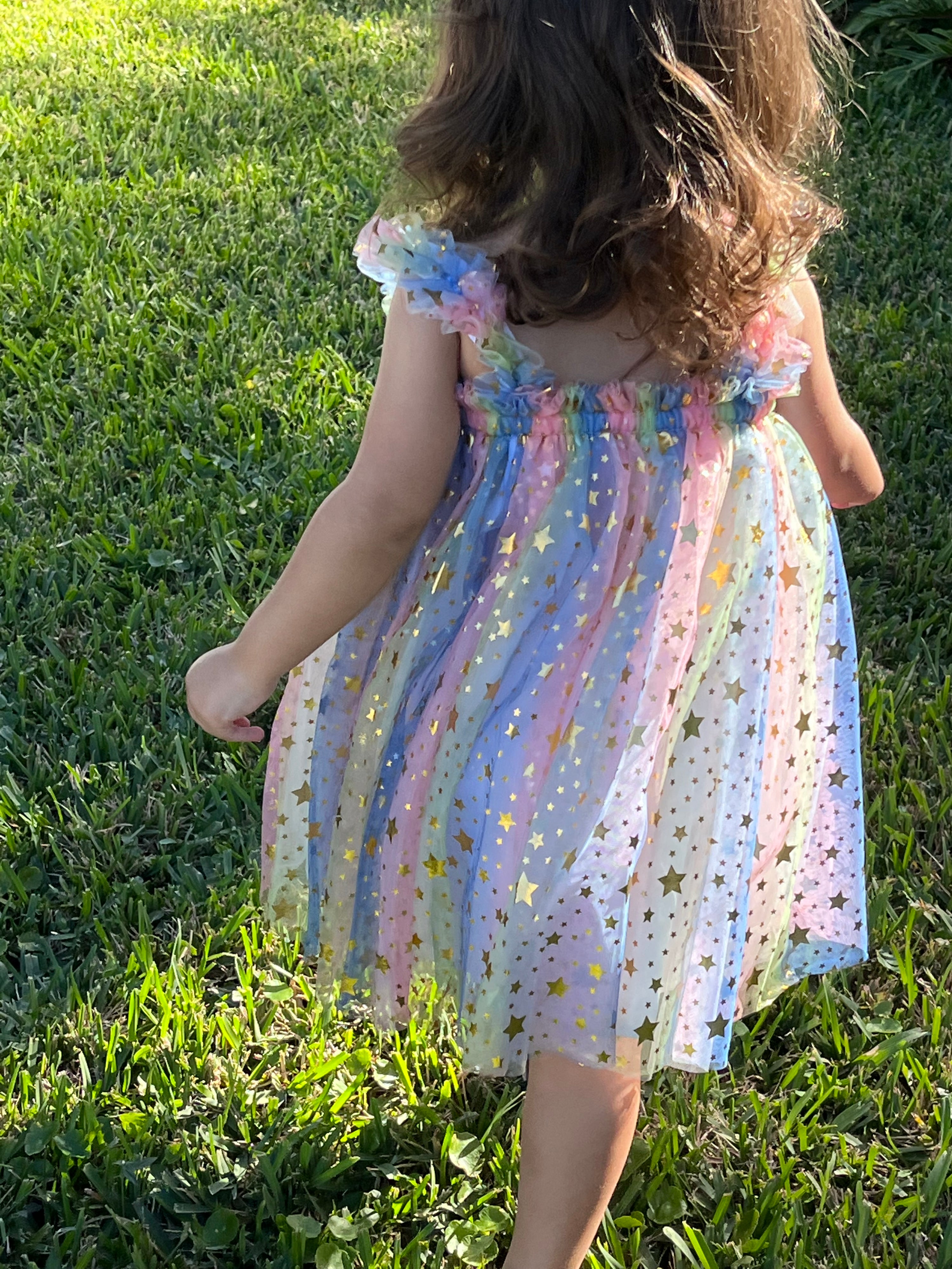 41 - Rainbow and Stars Birthday Dress