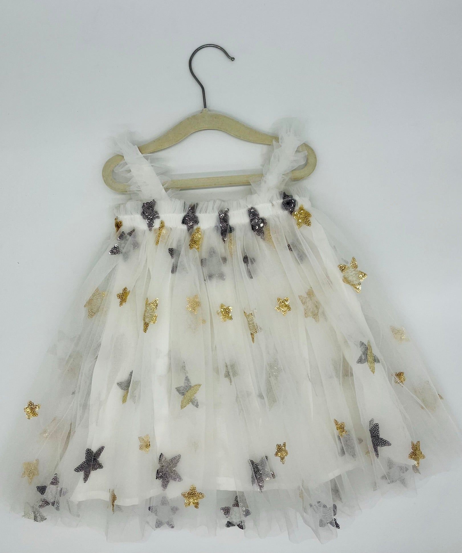54 - Stars White Baby Dress