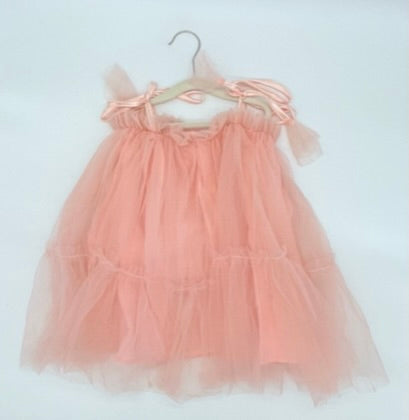 52 - Two Layers Pink Tulle Dress Toddler