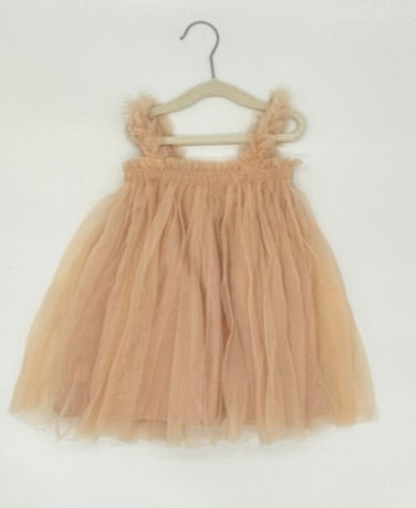 108 - Plain Champagne Baby Birthday Dress