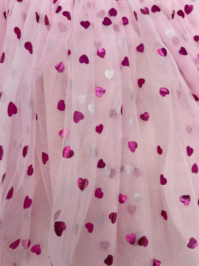 36 - Valentine's Heart Pink Baby Dress