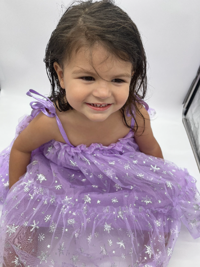 33 - Purple Dress with Snowflakes