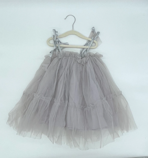 53 - Two Layers Grey Tulle Dress Toddler