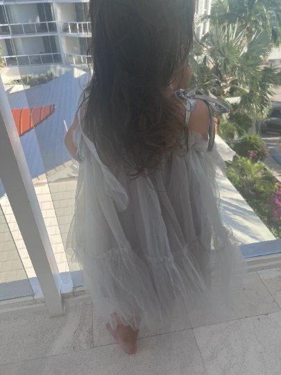 53 - Two Layers Grey Tulle Dress Toddler