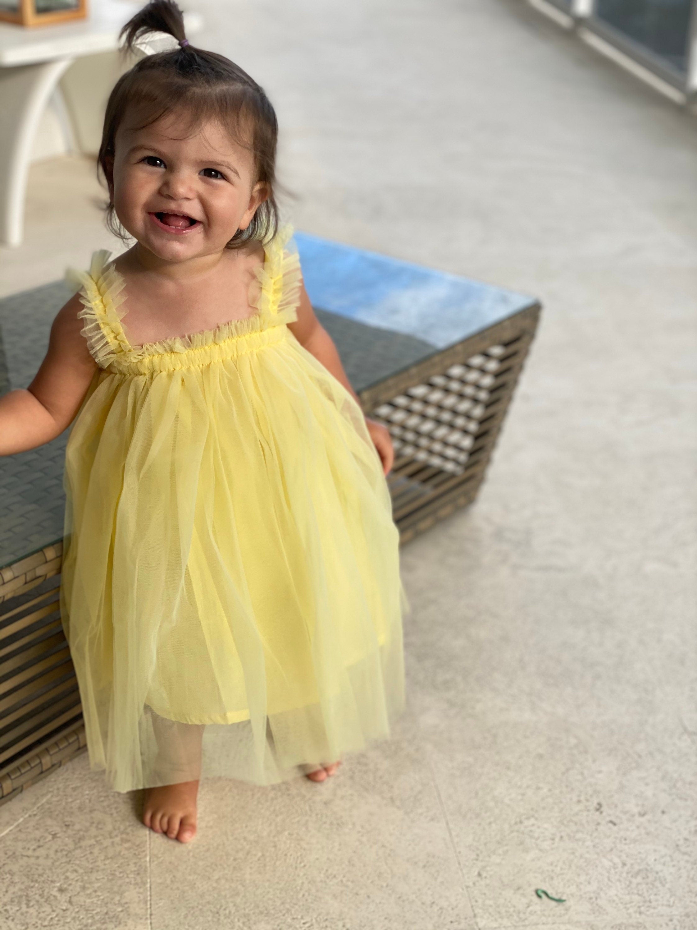 105 - Yellow Baby Tulle Dress