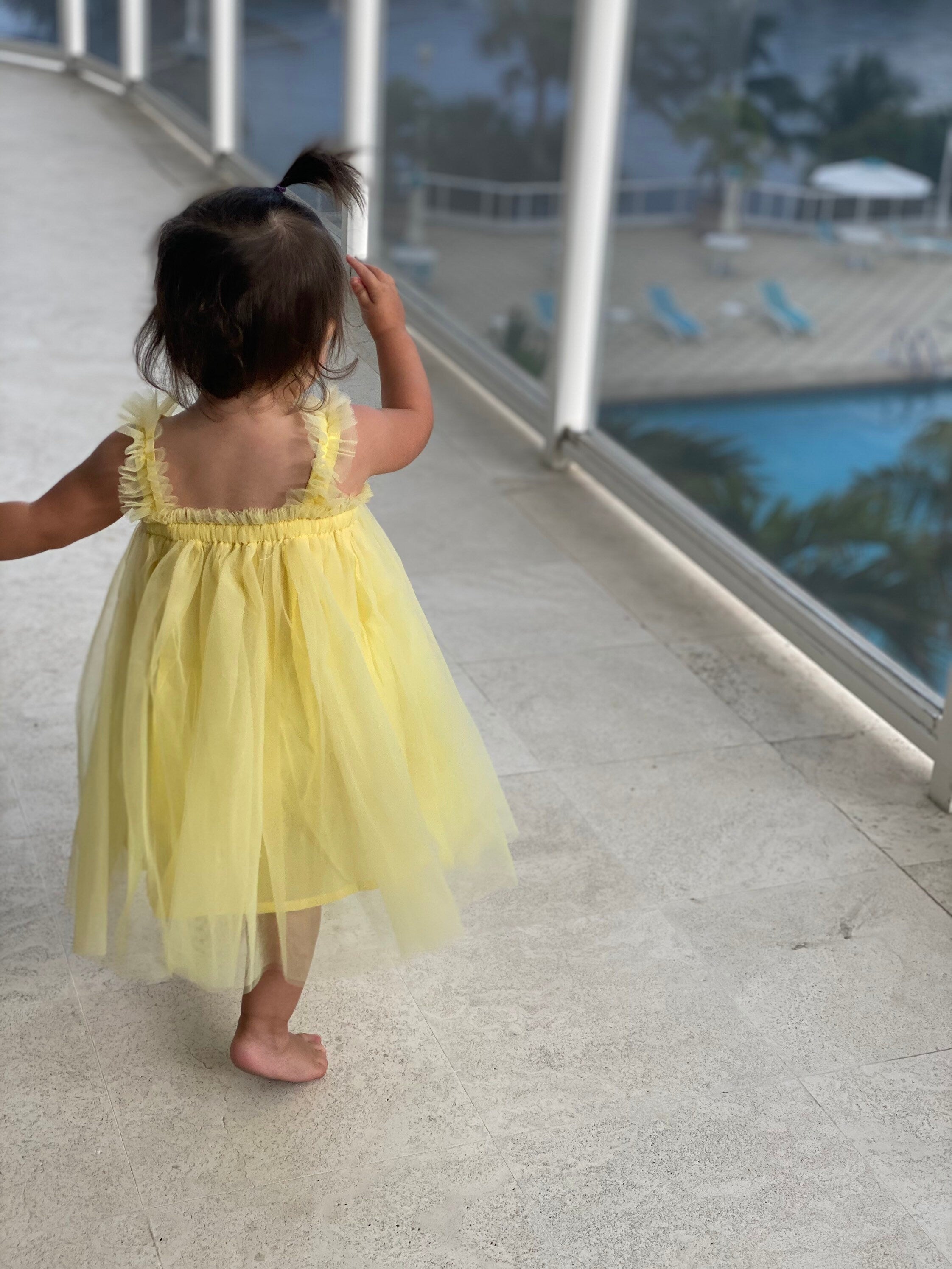 105 - Yellow Baby Tulle Dress