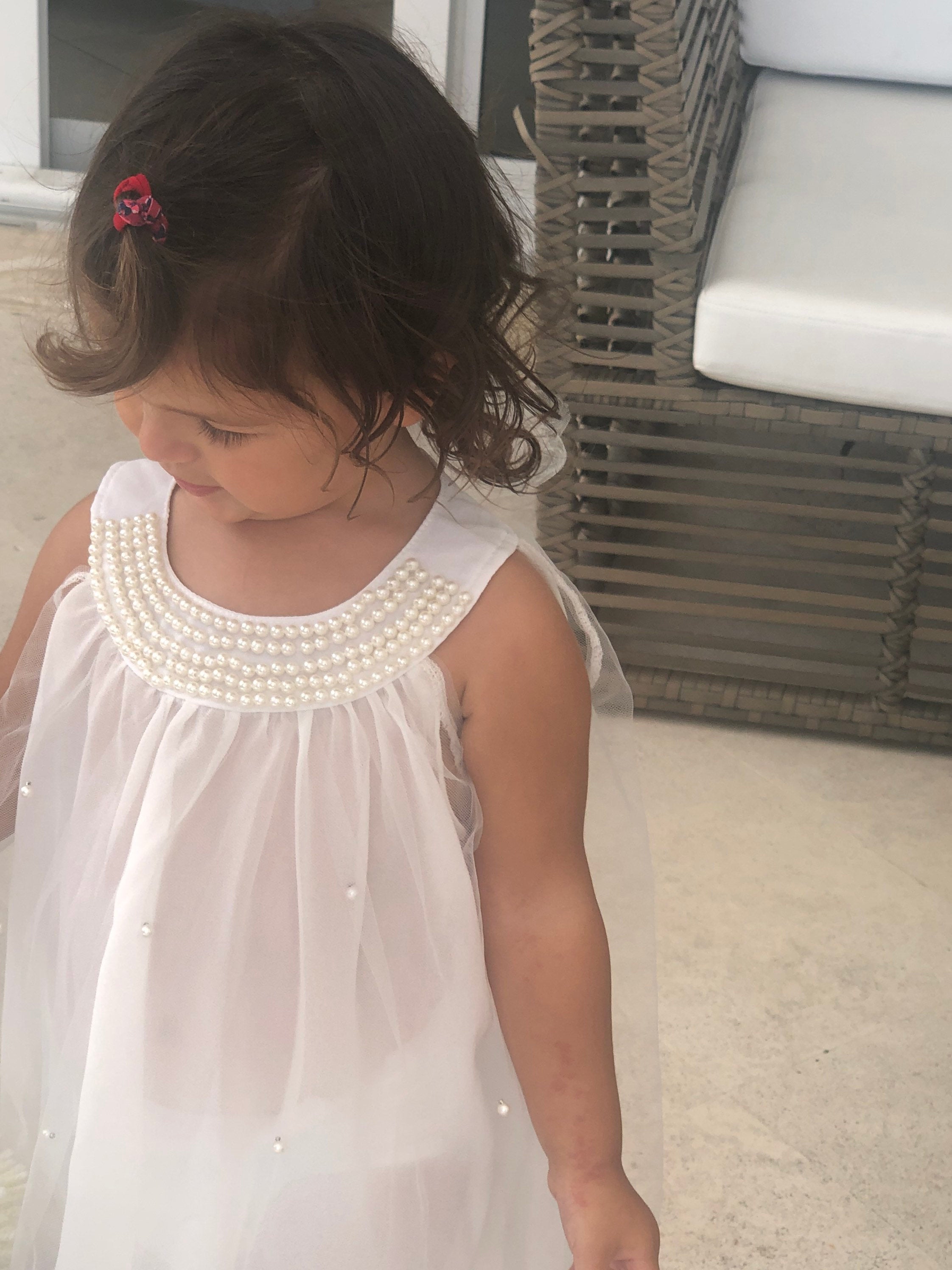 50 - Dress with Pearls White